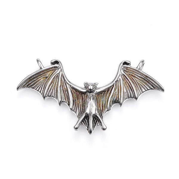 PandaHall 316 Surgical Stainless Steel Pendants, Bat, Antique Silver, 24.5x46x5.5mm, Hole: 2mm 316 Surgical Stainless Steel Bat
PandaHall 316 Surgical Stainless Steel Pendants, Bat, Antique Silver, 24.5x46x5.5mm, Hole: 2mm 316 Surgical Stainless Steel Bat