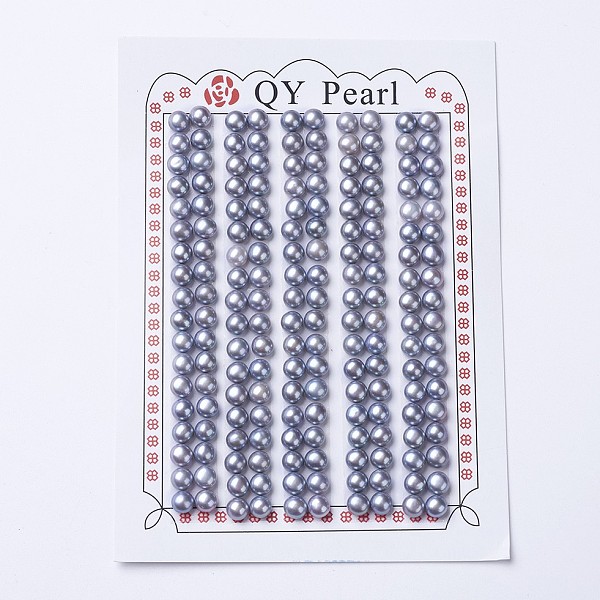 PandaHall Natural Cultured Freshwater Pearl Beads, Half Drilled, Round, Slate Blue, 4.5~5x4mm, Hole: 1mm Pearl Round
PandaHall Natural Cultured Freshwater Pearl Beads, Half Drilled, Round, Slate Blue, 4.5~5x4mm, Hole: 1mm Pearl Round