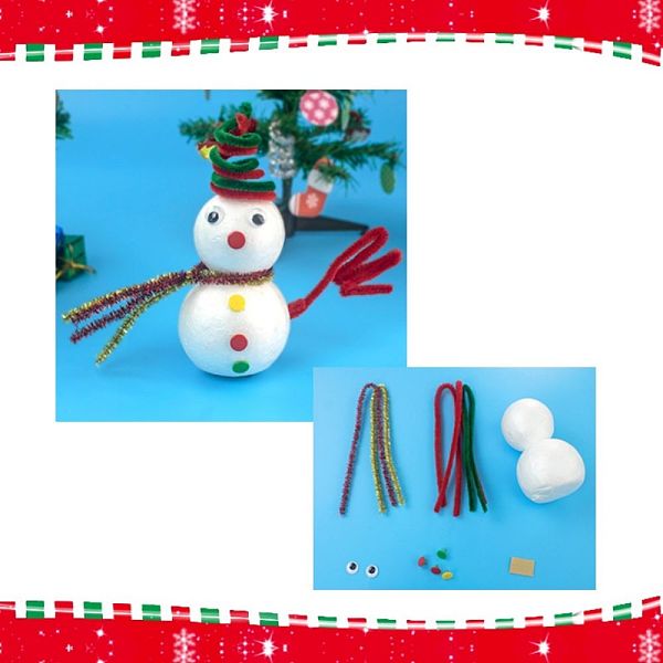 PandaHall DIY Christmas Snowman Crafts, Including Picture, Chenille Sticks, Craft Eye, Iron Button Pin, Paper Stick, Foam Model, Red...
PandaHall DIY Christmas Snowman Crafts, Including Picture, Chenille Sticks, Craft Eye, Iron Button Pin, Paper Stick, Foam Model, Red...