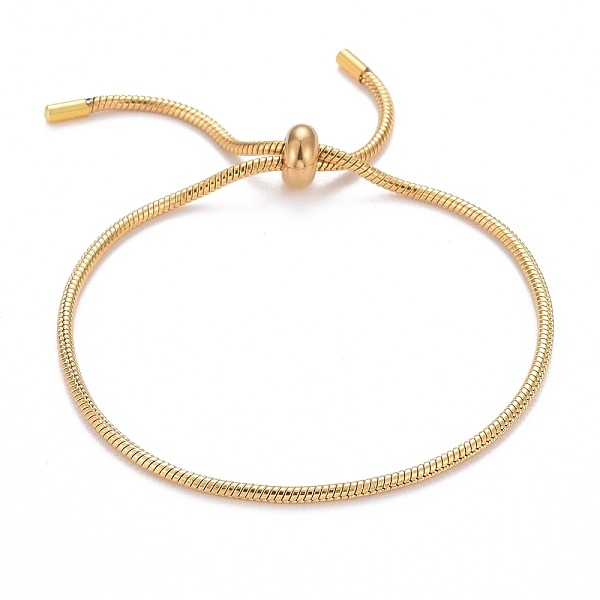 PandaHall Adjustable Ion Plating(IP) 304 Stainless Steel Slider Bracelet/Bolo Bracelets Making, with Snake Chains, Golden, 10-5/8 inch(27cm)...
PandaHall Adjustable Ion Plating(IP) 304 Stainless Steel Slider Bracelet/Bolo Bracelets Making, with Snake Chains, Golden, 10-5/8 inch(27cm)...