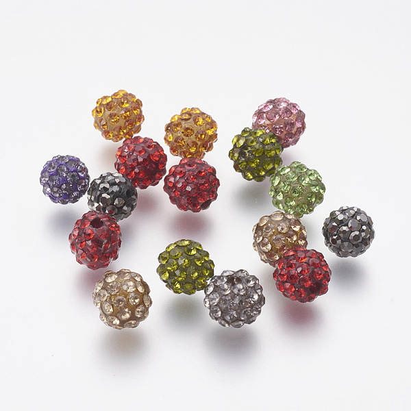 PandaHall Resin Rhinestone Beads, Grade A, Round, Mixed Color, 8mm, Hole: 2mm Resin+Rhinestone Round Multicolor
PandaHall Resin Rhinestone Beads, Grade A, Round, Mixed Color, 8mm, Hole: 2mm Resin+Rhinestone Round Multicolor