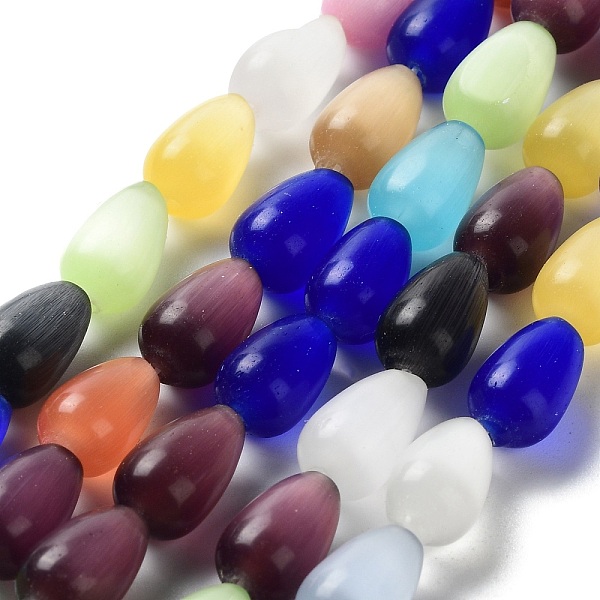 PandaHall Cat Eye Glass Bead Strands, teardrop, Mixed Color, 12x8mm, Hole: 1mm Glass Teardrop Multicolor
PandaHall Cat Eye Glass Bead Strands, teardrop, Mixed Color, 12x8mm, Hole: 1mm Glass Teardrop Multicolor