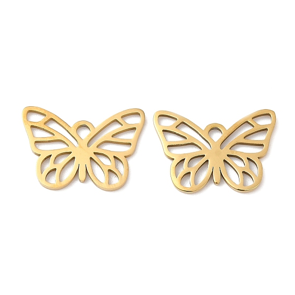 PandaHall 201 Stainless Steel Pendants, Hollow, Butterfly Charm, Golden, 13x18.5x1mm, Hole: 1.6mm 201 Stainless Steel Butterfly
PandaHall 201 Stainless Steel Pendants, Hollow, Butterfly Charm, Golden, 13x18.5x1mm, Hole: 1.6mm 201 Stainless Steel Butterfly