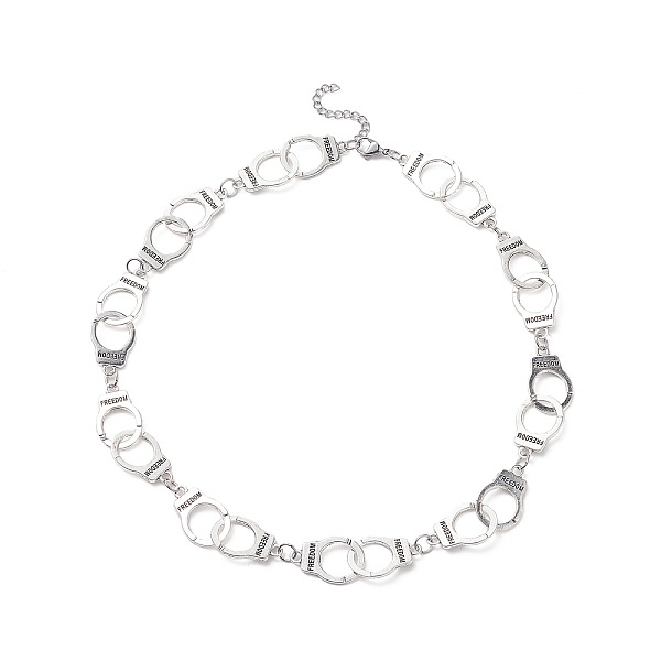 PandaHall Tibetan Style Alloy Handcuff with Freedom Link Chain Necklaces for Men Women, Antique Silver & Stainless Steel Color, 17.91 inch...
PandaHall Tibetan Style Alloy Handcuff with Freedom Link Chain Necklaces for Men Women, Antique Silver & Stainless Steel Color, 17.91 inch...