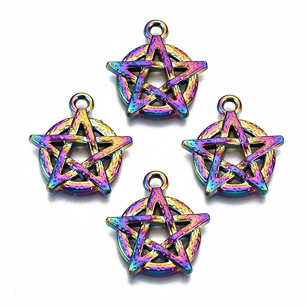 PandaHall Rainbow Color Alloy Pendants, Cadmium Free & Lead Free, Pentacle, 19x18x2mm, Hole: 1.8mm Alloy Star
PandaHall Rainbow Color Alloy Pendants, Cadmium Free & Lead Free, Pentacle, 19x18x2mm, Hole: 1.8mm Alloy Star