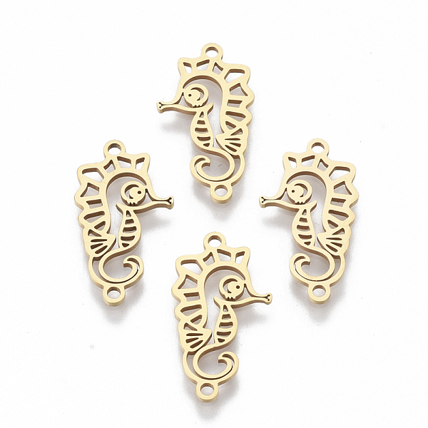 PandaHall 201 Stainless Steel Links connectors, Laser Cut, Sea Horse, Golden, 20.5x11x1mm, Hole: 1.4mm 201 Stainless Steel Sea Horse
PandaHall 201 Stainless Steel Links connectors, Laser Cut, Sea Horse, Golden, 20.5x11x1mm, Hole: 1.4mm 201 Stainless Steel Sea Horse