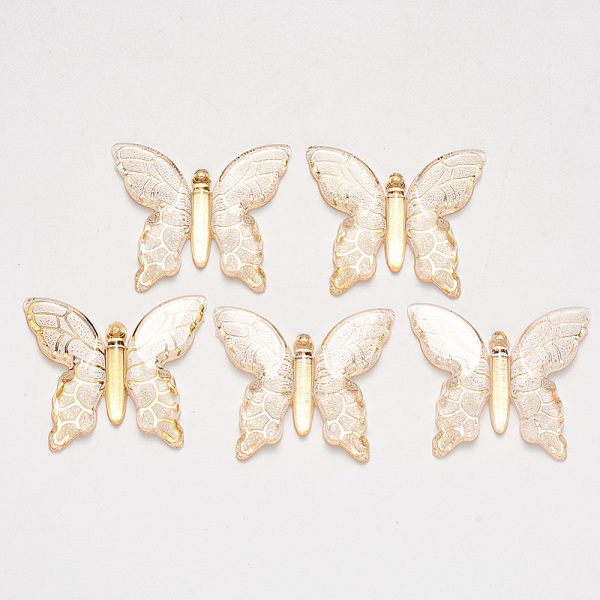 PandaHall Transparent Acrylic Pendants, with Plated Bottom, Butterfly, Antique White, 34x39x5.5mm, Hole: 1.2mm Acrylic Butterfly Orange
PandaHall Transparent Acrylic Pendants, with Plated Bottom, Butterfly, Antique White, 34x39x5.5mm, Hole: 1.2mm Acrylic Butterfly Orange