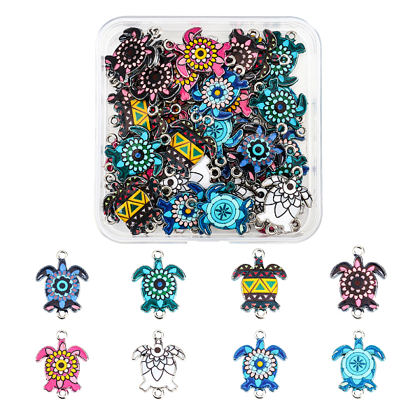 PandaHall SUPERFINDINGS 48Pcs 8 Colors Alloy Enamel Connector Charms Sea Turtle Connector Charm with Double Loops 24x18mm Platinum Tortoise..., Multicolor
PandaHall SUPERFINDINGS 48Pcs 8 Colors Alloy Enamel Connector Charms Sea Turtle Connector Charm with Double Loops 24x18mm Platinum Tortoise..., Multicolor