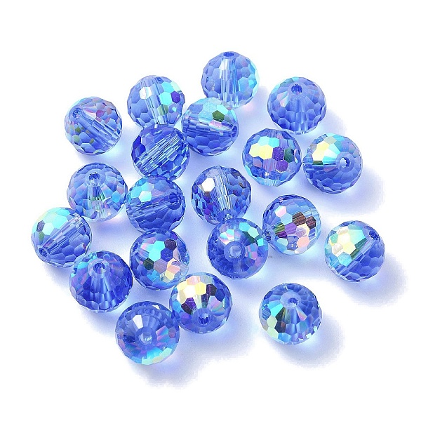 PandaHall AB Color Plated Glass Beads, Faceted Round, Cornflower Blue, 10x9mm, Hole: 1.5mm Glass Round
PandaHall AB Color Plated Glass Beads, Faceted Round, Cornflower Blue, 10x9mm, Hole: 1.5mm Glass Round
