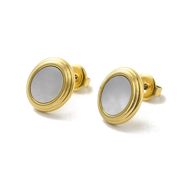 PandaHall Ion Plating(IP) 304 Stainless Steel Oval Stud Earrings, with Shell, Real 14K Gold Plated, 13x11mm 304 Stainless Steel Oval
PandaHall Ion Plating(IP) 304 Stainless Steel Oval Stud Earrings, with Shell, Real 14K Gold Plated, 13x11mm 304 Stainless Steel Oval