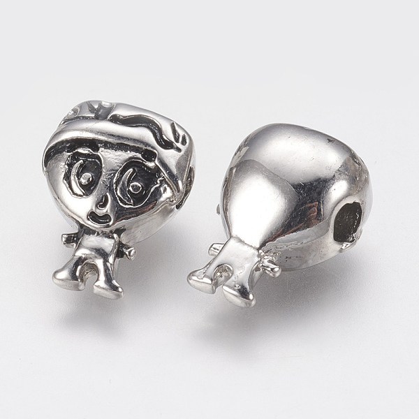 PandaHall Ion Plating(IP) 304 Stainless Steel Beads, Human, Antique Silver, 14x11x7mm, Hole: 2.5mm 304 Stainless Steel Human
PandaHall Ion Plating(IP) 304 Stainless Steel Beads, Human, Antique Silver, 14x11x7mm, Hole: 2.5mm 304 Stainless Steel Human