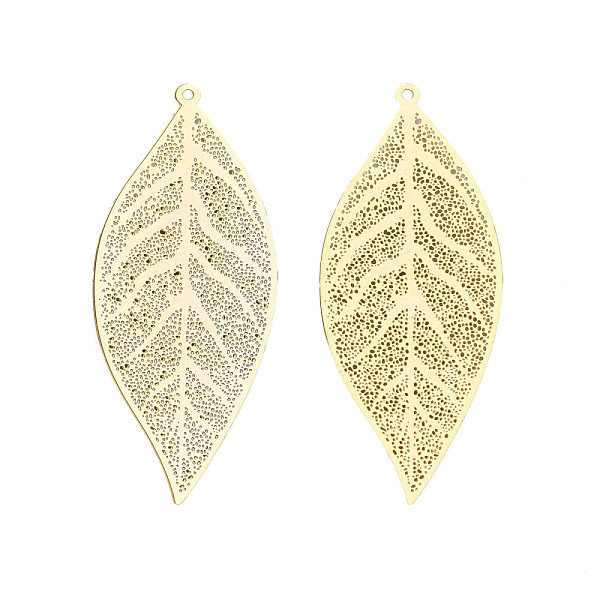 PandaHall Brass Big Pendants, Real 18K Gold Plated, Leaf, Cadmium Free & Nickel Free & Lead Free, Real 18K Gold Plated, 50x20x0.2mm, Hole...
PandaHall Brass Big Pendants, Real 18K Gold Plated, Leaf, Cadmium Free & Nickel Free & Lead Free, Real 18K Gold Plated, 50x20x0.2mm, Hole...