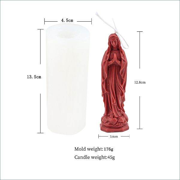 PandaHall Virgin Mary DIY Silicone Statue Candle Molds, Handmade Aromatherapy Silicone Mold, White, 13.5x4.5cm Silicone Human White
PandaHall Virgin Mary DIY Silicone Statue Candle Molds, Handmade Aromatherapy Silicone Mold, White, 13.5x4.5cm Silicone Human White