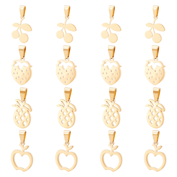 PandaHall Unicraftale 16Pcs 4 Style 304 Stainless Steel Pendants, Mixed Shape, Golden, 15.5~20x12~15x1~1.5mm, Hole: 3~6x3~5mm, 4pcs/style...
PandaHall Unicraftale 16Pcs 4 Style 304 Stainless Steel Pendants, Mixed Shape, Golden, 15.5~20x12~15x1~1.5mm, Hole: 3~6x3~5mm, 4pcs/style...