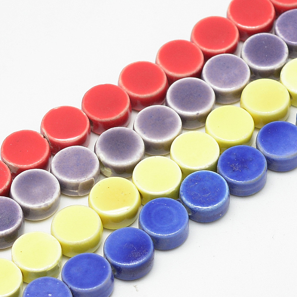 PandaHall Handmade Porcelain Beads, Bright Glazed Porcelain, Flat Round, Mixed Color, 15~16x9~10mm, Hole: 3mm Porcelain Flat Round..., Multicolor
PandaHall Handmade Porcelain Beads, Bright Glazed Porcelain, Flat Round, Mixed Color, 15~16x9~10mm, Hole: 3mm Porcelain Flat Round..., Multicolor