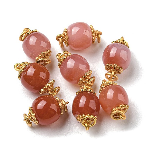 PandaHall Natural Agate Connector Charms, Apple Links with Brass Double Jump Rings, Matte Gold Color, 18x10mm Natural Agate Apple
PandaHall Natural Agate Connector Charms, Apple Links with Brass Double Jump Rings, Matte Gold Color, 18x10mm Natural Agate Apple