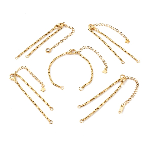 PandaHall 304 Stainless Steel Box Chain Bracelet Making, Golden, 5-1/2 inch(14cm) 304 Stainless Steel
PandaHall 304 Stainless Steel Box Chain Bracelet Making, Golden, 5-1/2 inch(14cm) 304 Stainless Steel