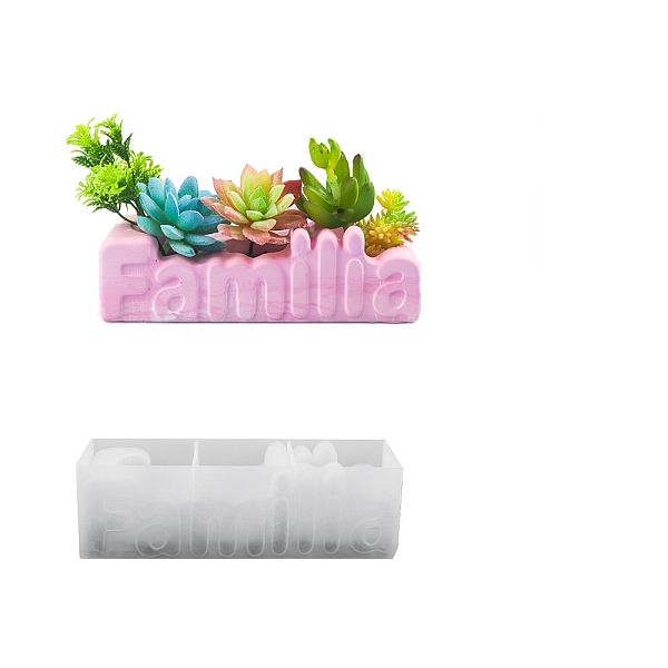 PandaHall Word Familia Flower Pot DIY Silicone Molds, Resin Casting Molds, For UV Resin, Epoxy Resin Decoration Making, White, 185x67x55.5mm...
PandaHall Word Familia Flower Pot DIY Silicone Molds, Resin Casting Molds, For UV Resin, Epoxy Resin Decoration Making, White, 185x67x55.5mm...