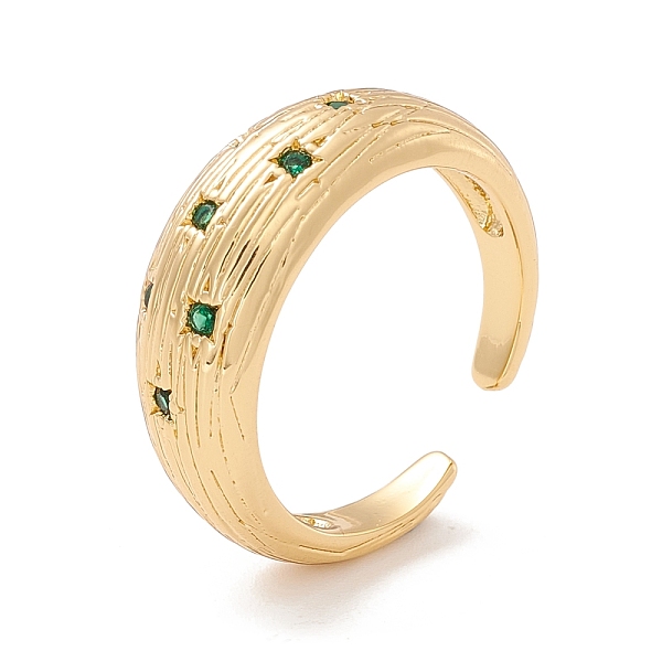 PandaHall Cubic Zirconia Cuff Rings, Real 18K Gold Plated Brass Textured Dome Open Ring for Women, Cadmium Free & Lead Free, Green, US Size...
PandaHall Cubic Zirconia Cuff Rings, Real 18K Gold Plated Brass Textured Dome Open Ring for Women, Cadmium Free & Lead Free, Green, US Size...