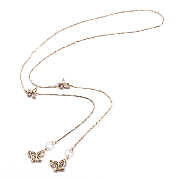 PandaHall Brass Micro Pave Clear Cubic Zirconia Wireless Headset Holder, Anti-Lost Strap Chain Necklaces for Outdoor Sport, Golden, 28.15...
PandaHall Brass Micro Pave Clear Cubic Zirconia Wireless Headset Holder, Anti-Lost Strap Chain Necklaces for Outdoor Sport, Golden, 28.15...