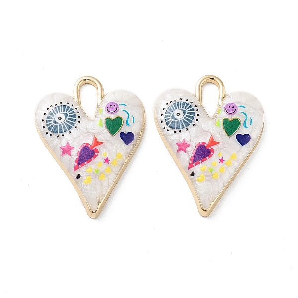 PandaHall Rack Plating Alloy Enamel Pendants, with Resin, Heart with Evil Eye Charm, Cadmium Free & Nickel Free & Lead Free, Golden...
PandaHall Rack Plating Alloy Enamel Pendants, with Resin, Heart with Evil Eye Charm, Cadmium Free & Nickel Free & Lead Free, Golden...