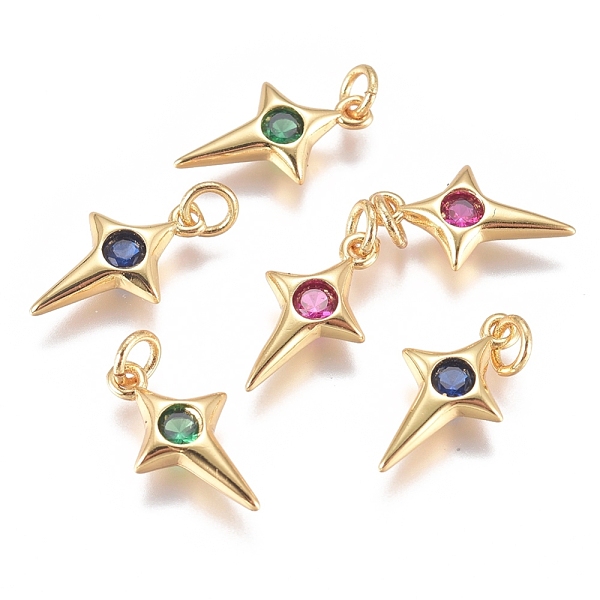 PandaHall Brass Micro Pave Cubic Zirconia Charms, with Jump Ring, Long-Lasting Plated, Twinkling Star, Golden, Mixed Color, 14x7x2.5mm, Hole..., Multicolor
PandaHall Brass Micro Pave Cubic Zirconia Charms, with Jump Ring, Long-Lasting Plated, Twinkling Star, Golden, Mixed Color, 14x7x2.5mm, Hole..., Multicolor