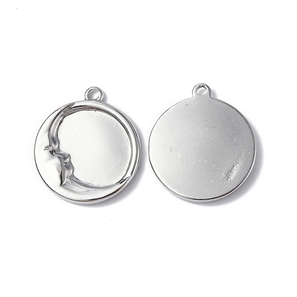 PandaHall 304 Stainless Steel Pendants, Flat Round with Moon Charm, Stainless Steel Color, 20.5x18x2.5mm, Hole: 1.6mm 304 Stainless Steel...
PandaHall 304 Stainless Steel Pendants, Flat Round with Moon Charm, Stainless Steel Color, 20.5x18x2.5mm, Hole: 1.6mm 304 Stainless Steel...