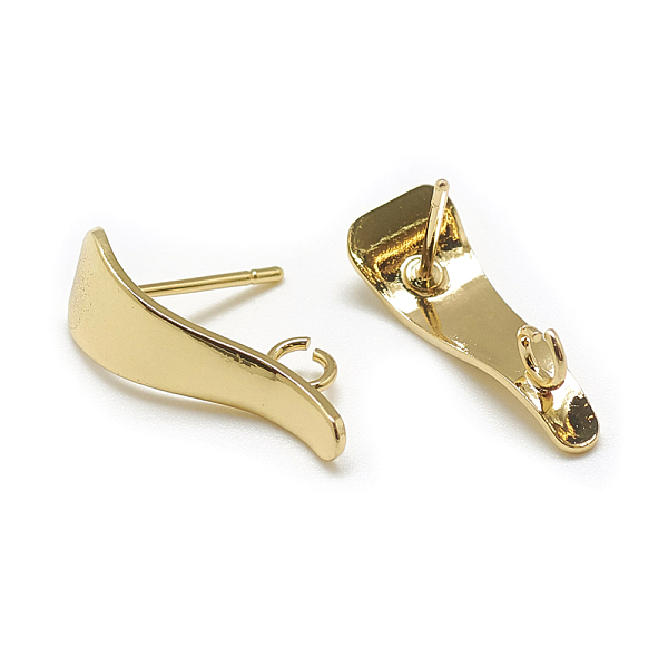 PandaHall Brass Stud Earring Findings, Real 18K Gold Plated, 19x7mm, Hole: 2mm, Pin: 0.8mm Brass Others
PandaHall Brass Stud Earring Findings, Real 18K Gold Plated, 19x7mm, Hole: 2mm, Pin: 0.8mm Brass Others