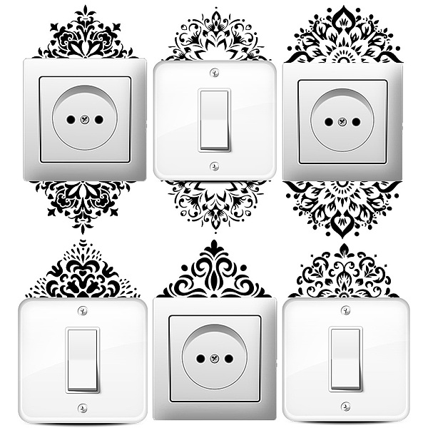 PandaHall 6Pcs Plant PVC Plastic Waterproof Self-adhesive Stickers Set, Light Switch Decals for Wall Decoration, Floral, 180x180mm Plastic...
PandaHall 6Pcs Plant PVC Plastic Waterproof Self-adhesive Stickers Set, Light Switch Decals for Wall Decoration, Floral, 180x180mm Plastic...