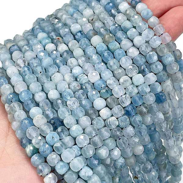 PandaHall Natural Aquamarine Beads Strands, Faceted, Cube, 4~5x4~5x4~5mm, Hole: 0.7mm, about 98pcs/strand, 15.35 inch(39cm) Aquamarine Cube
PandaHall Natural Aquamarine Beads Strands, Faceted, Cube, 4~5x4~5x4~5mm, Hole: 0.7mm, about 98pcs/strand, 15.35 inch(39cm) Aquamarine Cube