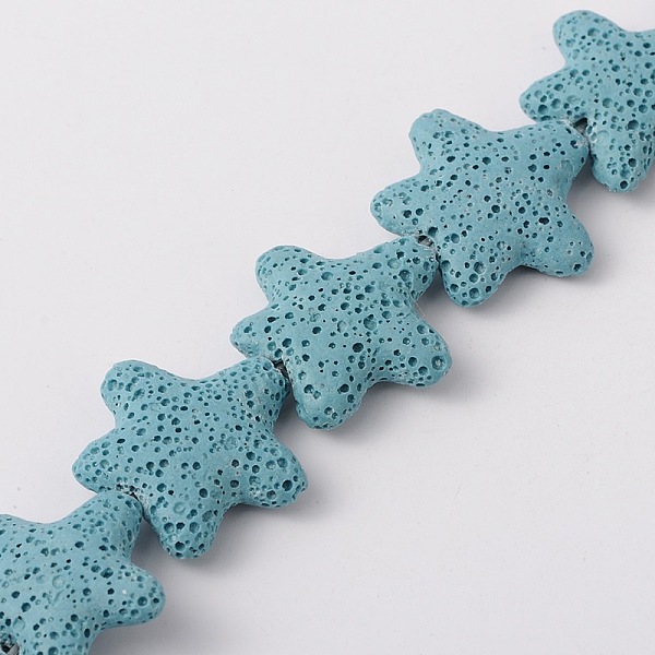 PandaHall Natural Lava Rock Beads Strands, Starfish/Sea Stars, Dyed, Sky Blue, 24~25x7~8mm, Hole: 1mm, about 18pcs/strand, 15 inch Lava Rock...
PandaHall Natural Lava Rock Beads Strands, Starfish/Sea Stars, Dyed, Sky Blue, 24~25x7~8mm, Hole: 1mm, about 18pcs/strand, 15 inch Lava Rock...