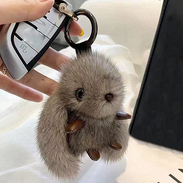 PandaHall Cute Plush Rabbit Pendant Keychain, with Metal Finding, Light Grey, 100mm Fibre Rabbit
PandaHall Cute Plush Rabbit Pendant Keychain, with Metal Finding, Light Grey, 100mm Fibre Rabbit