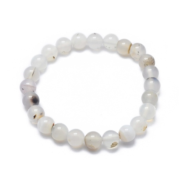 PandaHall Natural Agate Bead Stretch Bracelets, Round, 2-1/8 inch~2-3/8 inch(5.5~6cm), Bead: 8mm Natural Agate
PandaHall Natural Agate Bead Stretch Bracelets, Round, 2-1/8 inch~2-3/8 inch(5.5~6cm), Bead: 8mm Natural Agate