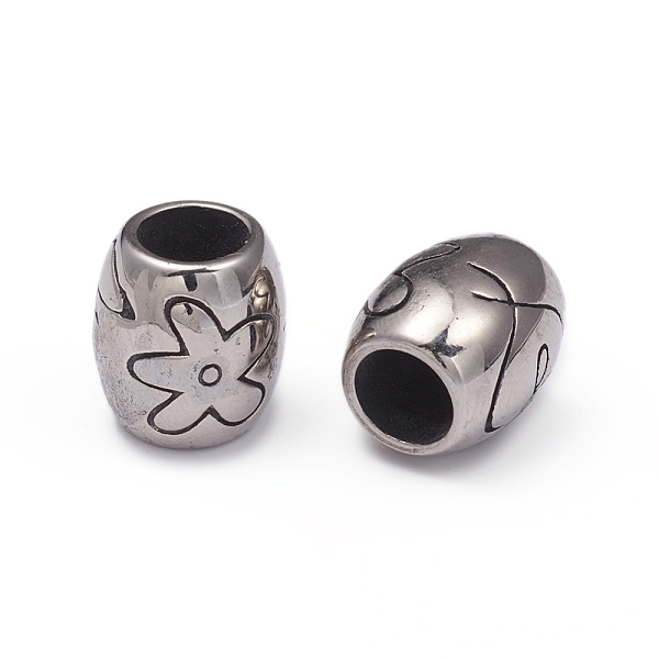 PandaHall 304 Stainless Steel European Beads, Large Hole Beads, Barrel with Flower, Antique Silver, 10x8.5mm, Hole: 5mm 304 Stainless Steel...
PandaHall 304 Stainless Steel European Beads, Large Hole Beads, Barrel with Flower, Antique Silver, 10x8.5mm, Hole: 5mm 304 Stainless Steel...