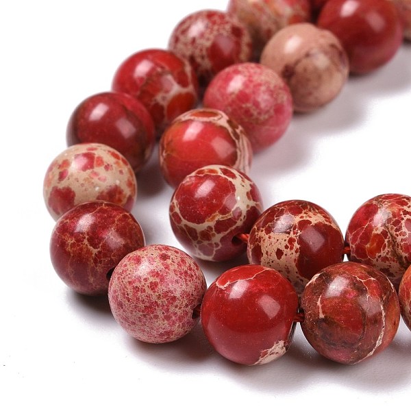 PandaHall Synthetic Imperial Jasper Beads Strands, Dyed, Round, Red, 10mm, Hole: 1mm, about 40pcs/strand, 15.5 inch Imperial Jasper Round...
PandaHall Synthetic Imperial Jasper Beads Strands, Dyed, Round, Red, 10mm, Hole: 1mm, about 40pcs/strand, 15.5 inch Imperial Jasper Round...