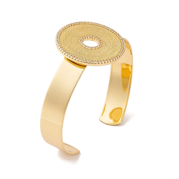 PandaHall Brass Micro Pave Clear Cubic Zirconia Flat Round Open Cuff Bangles for Women, Real 18K Gold Plated, Inner Diameter: 2-1/2 inch...
PandaHall Brass Micro Pave Clear Cubic Zirconia Flat Round Open Cuff Bangles for Women, Real 18K Gold Plated, Inner Diameter: 2-1/2 inch...