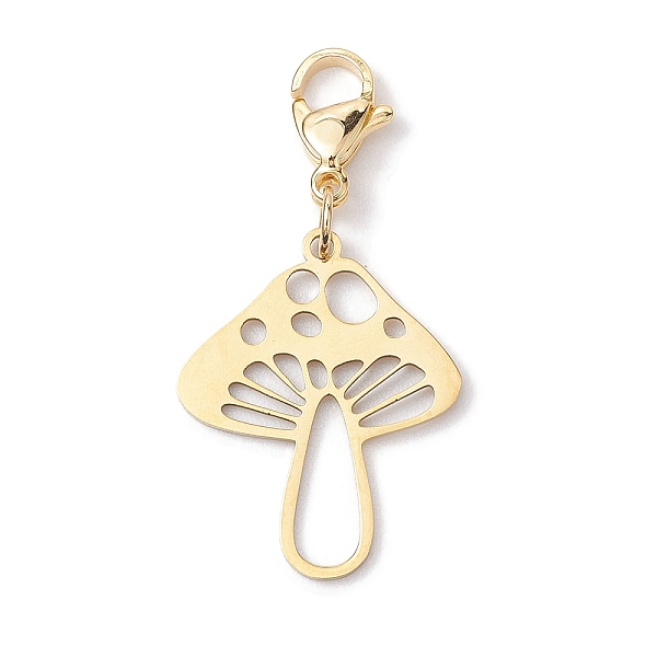 PandaHall Hollow Mushroom 201 Stainless Steel Pendant Decoration, Lobster Claw Clasps Charm for Bag Ornaments, Golden, 25x20x1mm Stainless...
PandaHall Hollow Mushroom 201 Stainless Steel Pendant Decoration, Lobster Claw Clasps Charm for Bag Ornaments, Golden, 25x20x1mm Stainless...