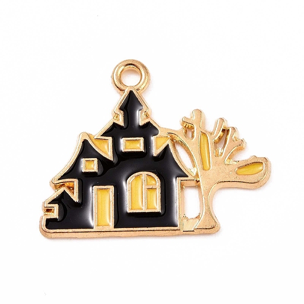 PandaHall Alloy Enamel Pendants, House with Tree Charm, Golden, 20.5x25x1mm, Hole: 1.5mm Alloy+Enamel Building Black
PandaHall Alloy Enamel Pendants, House with Tree Charm, Golden, 20.5x25x1mm, Hole: 1.5mm Alloy+Enamel Building Black