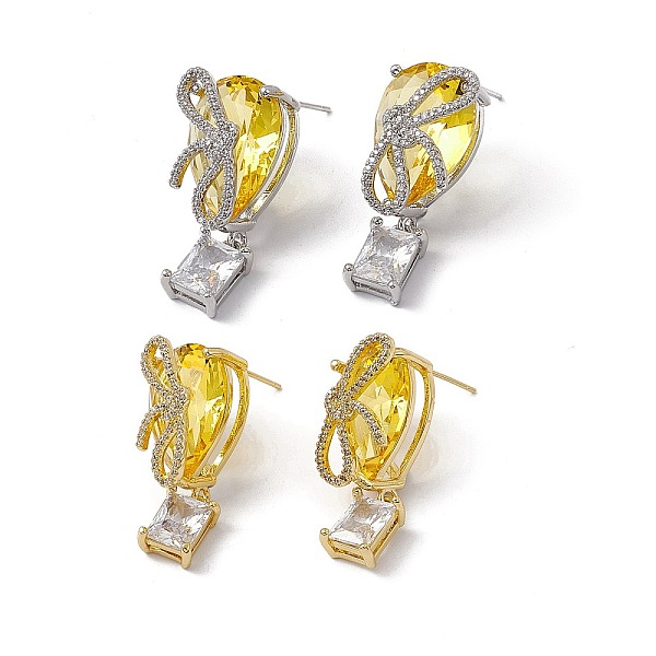 PandaHall Cubic Zirconia Bowknot with Glass Teardrop Dangle Stud Earrings, Rack Plating Brass Jewelry for Women, Cadmium Free & Nickel Free..., Multicolor
PandaHall Cubic Zirconia Bowknot with Glass Teardrop Dangle Stud Earrings, Rack Plating Brass Jewelry for Women, Cadmium Free & Nickel Free..., Multicolor