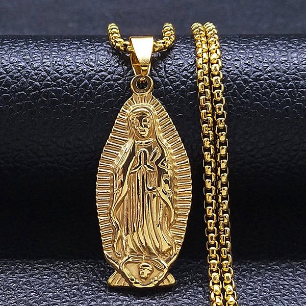 PandaHall 304 Stainless Steel Pendant Necklaces, Virgin Mary, Golden, 23.54 inch(59.8cm) 304 Stainless Steel Virgin
PandaHall 304 Stainless Steel Pendant Necklaces, Virgin Mary, Golden, 23.54 inch(59.8cm) 304 Stainless Steel Virgin