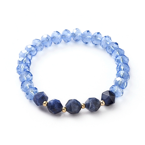 PandaHall Stretch Bracelets, with Glass Beads, Natural Sodalite Beads and Real 18K Gold Plated Brass Beads, 1-7/8 inch(4.8cm) Sodalite Blue
PandaHall Stretch Bracelets, with Glass Beads, Natural Sodalite Beads and Real 18K Gold Plated Brass Beads, 1-7/8 inch(4.8cm) Sodalite Blue