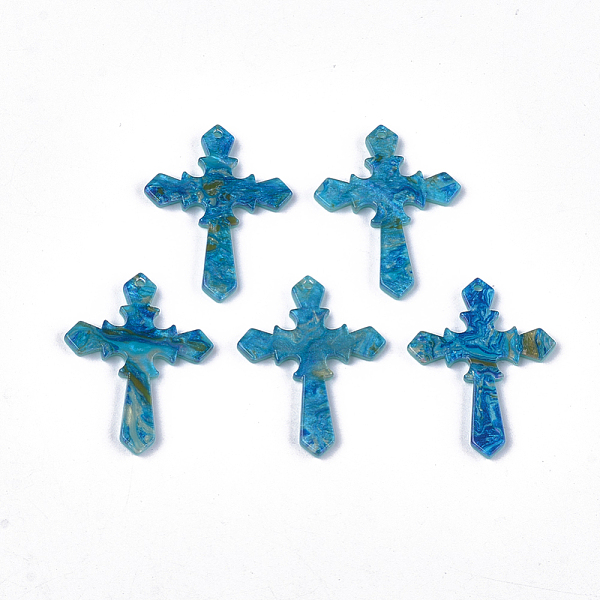 PandaHall Cellulose Acetate(Resin) Pendants, Cross, Sky Blue, 34.5x26.5x2.5mm, Hole: 1.4mm Cellulose Acetate Cross
PandaHall Cellulose Acetate(Resin) Pendants, Cross, Sky Blue, 34.5x26.5x2.5mm, Hole: 1.4mm Cellulose Acetate Cross