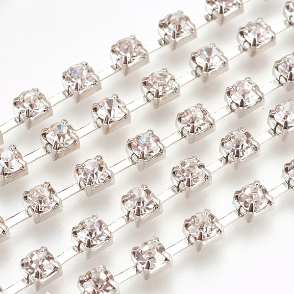 PandaHall Brass Rhinestone Cup Chain, Strass Chains, Grade A, Crystal, Silver, 2mm, about 42.65 Feet(13m)/bundle, with 2880pcs Rhinestone..., Clear
PandaHall Brass Rhinestone Cup Chain, Strass Chains, Grade A, Crystal, Silver, 2mm, about 42.65 Feet(13m)/bundle, with 2880pcs Rhinestone..., Clear