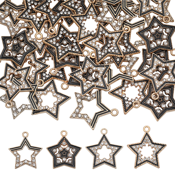 PandaHall SUNNYCLUE 40Pcs 4 Style Alloy Enamel Pendants, with Crystal Rhinestone, Star Charms, Light Gold, 22~24x20~22x1.5~2mm, Hole: 1.8mm...
PandaHall SUNNYCLUE 40Pcs 4 Style Alloy Enamel Pendants, with Crystal Rhinestone, Star Charms, Light Gold, 22~24x20~22x1.5~2mm, Hole: 1.8mm...