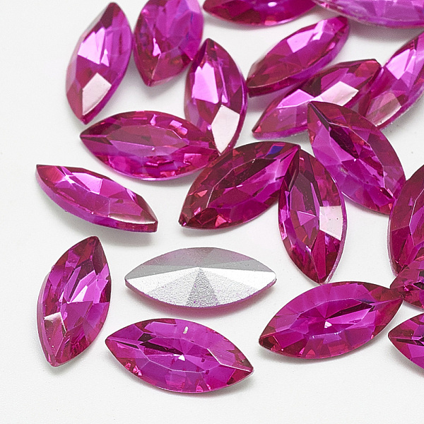 PandaHall Pointed Back Glass Rhinestone Cabochons, Back Plated, Faceted, Horse Eye, Rose, 26.5x13x7mm Glass Rhinestone Horse Eye Pink
PandaHall Pointed Back Glass Rhinestone Cabochons, Back Plated, Faceted, Horse Eye, Rose, 26.5x13x7mm Glass Rhinestone Horse Eye Pink