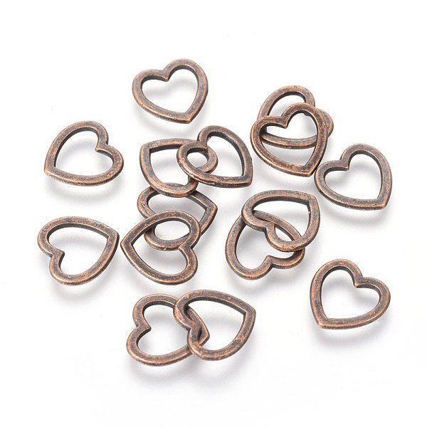 PandaHall Tibetan Style Linking Rings, Heart, Cadmium Free & Nickel Free & Lead Free, Red Copper, 10x10x1mm Alloy Heart
PandaHall Tibetan Style Linking Rings, Heart, Cadmium Free & Nickel Free & Lead Free, Red Copper, 10x10x1mm Alloy Heart