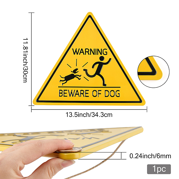 PandaHall CREATCABIN 1Pc Tinplate Hanging Warning Signs, Triangle with Word BEWARE OF THE DOG, Gold, 300x343x6mm Tinplate Dog Gold
PandaHall CREATCABIN 1Pc Tinplate Hanging Warning Signs, Triangle with Word BEWARE OF THE DOG, Gold, 300x343x6mm Tinplate Dog Gold