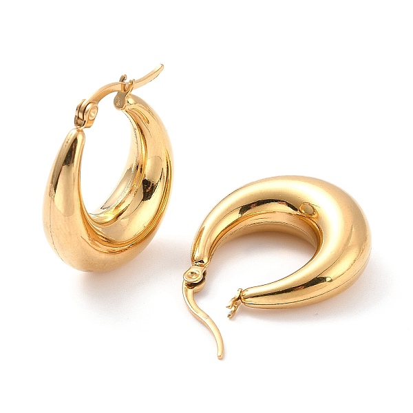 PandaHall Vacuum Plating 304 Stainless Steel Chunky Hoop Earrings for Women, Golden, 26x22x8mm, Pin: 0.6mm 304 Stainless Steel Ring
PandaHall Vacuum Plating 304 Stainless Steel Chunky Hoop Earrings for Women, Golden, 26x22x8mm, Pin: 0.6mm 304 Stainless Steel Ring