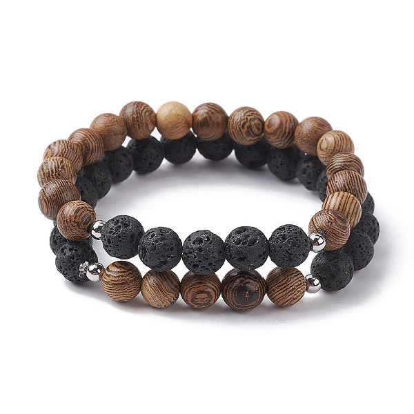 PandaHall Natural Lava Rock & Wooden Round Beaded Stretch Bracelet, Mixed Color, Inner Diameter: 2 inch(5cm), 2pcs/set Lava Rock Round..., Multicolor
PandaHall Natural Lava Rock & Wooden Round Beaded Stretch Bracelet, Mixed Color, Inner Diameter: 2 inch(5cm), 2pcs/set Lava Rock Round..., Multicolor