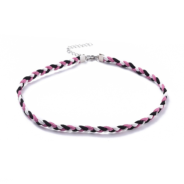 PandaHall Faux Suede Cord Braided Necklaces, with 304 Stainless Steel Lobster Claw Clasps and Iron Findings, Pearl Pink, 14.96 inch(38cm)...
PandaHall Faux Suede Cord Braided Necklaces, with 304 Stainless Steel Lobster Claw Clasps and Iron Findings, Pearl Pink, 14.96 inch(38cm)...